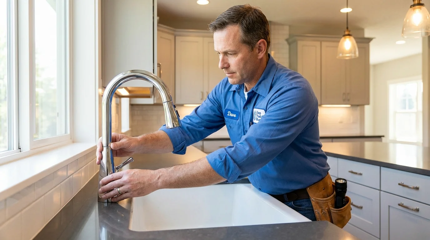 Kitchen faucet installation by Johns Plumbing LLC in Hillsborough